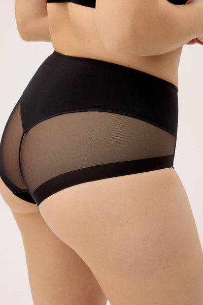 Cueca Redutora de Algodão com Tule Ysabel Mora, Compressão Leve