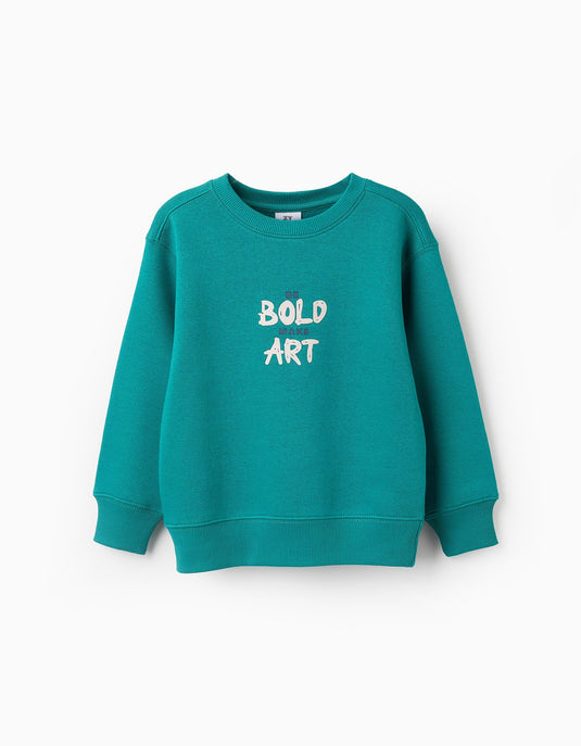 Sudadera Cardada "Make Art" Niño