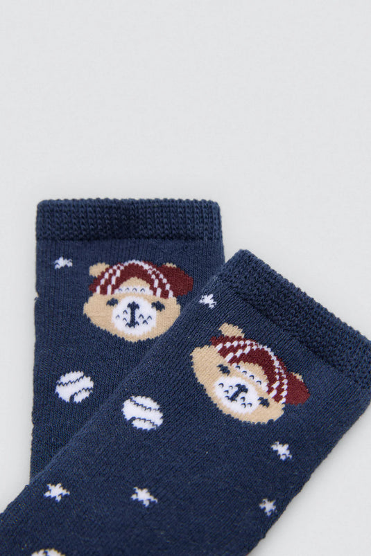 Pack de 2 Pares de Meias Térmicas Estampadas para Bebe