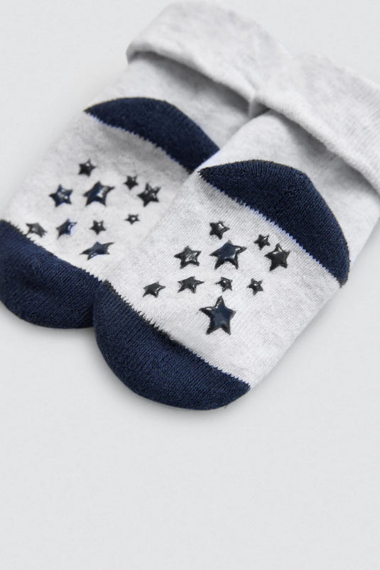 Pack de 2 Pares de Meias Térmicas Anti- Derrapantes para Bebés Penguin Toy