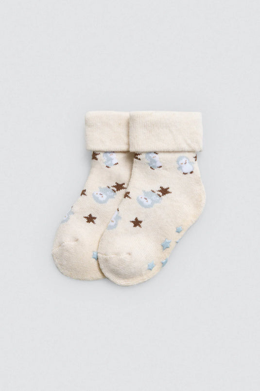 Pack de 2 Pares de Meias Térmicas Anti- Derrapantes para Bebés Penguin Toy