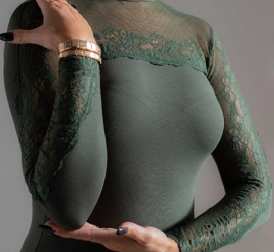 Camisola de Manga Comprida com gola em Modal