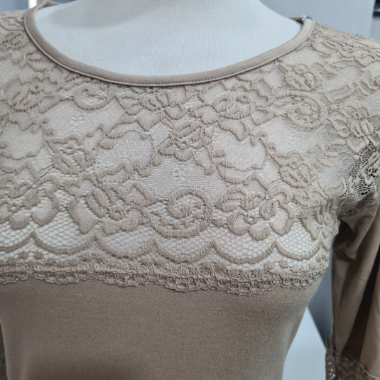 Camisola de Manga Comprida com Renda 85-98