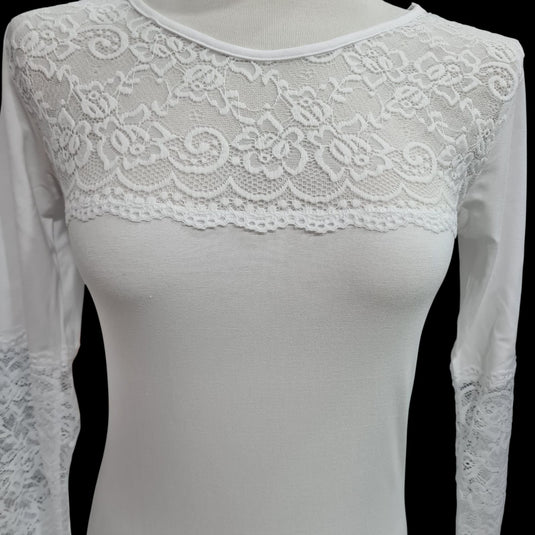 Camisola de Manga Comprida com Renda 85-98