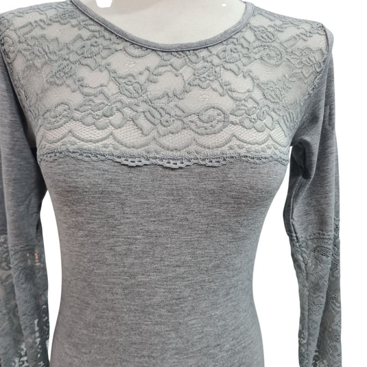 Camisola de Manga Comprida com Renda 85-98