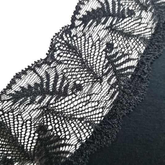 Camisola de Manga Comprida com Decote em Renda