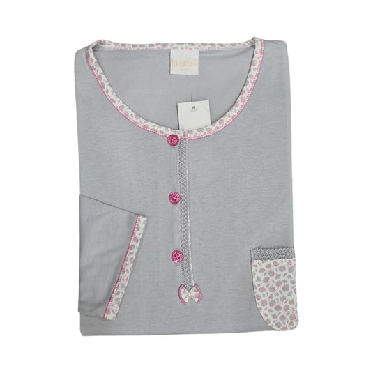 Pijama 100% Algodão c/ Botões Senhora