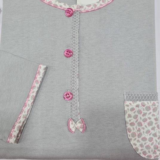Pijama 100% Algodão c/ Botões Senhora