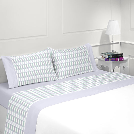 Casa & Cotton Bedding Set 100% Cotton Mosaic Print