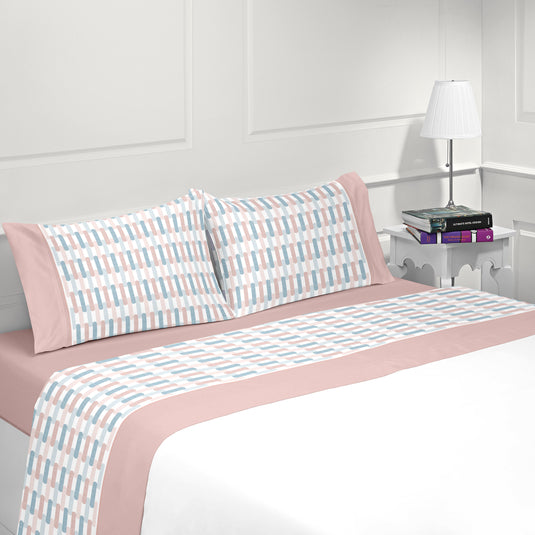 Casa & Cotton Bedding Set 100% Cotton Mosaic Print