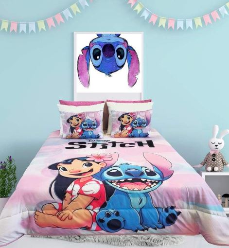 Edredon Lilo & Stitch Rosa