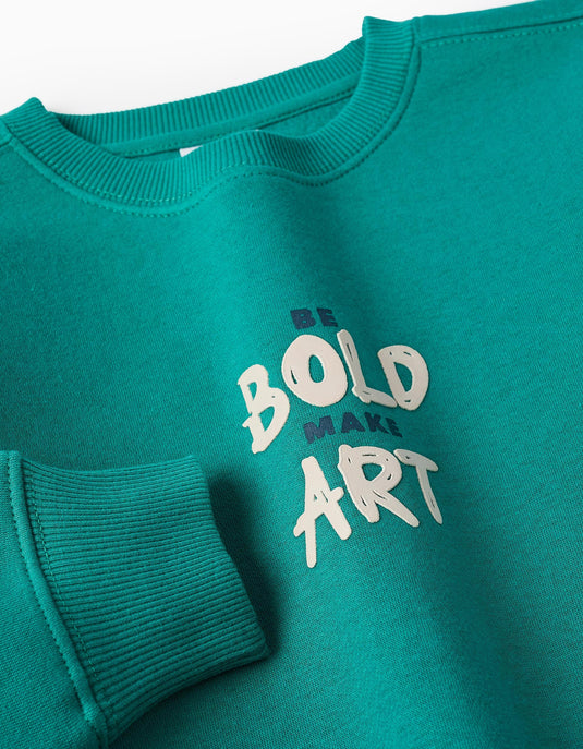 Sweat Cardada "Make Art" Menino