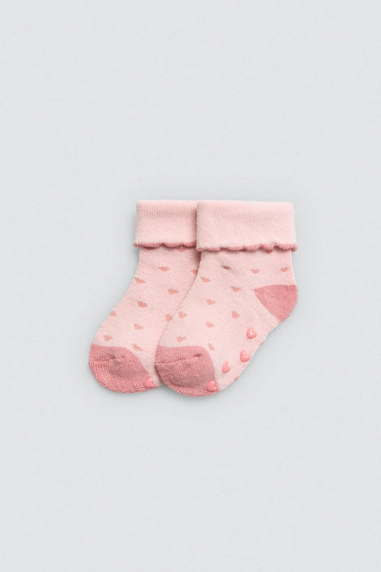 Pack de 2 Pares de Meias Termicas Antiderrapantes para Bebé